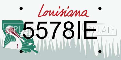 5578IE Louisiana License Plate