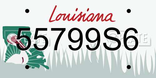 55799S6 Louisiana License Plate
