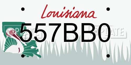 557BB0 Louisiana License Plate