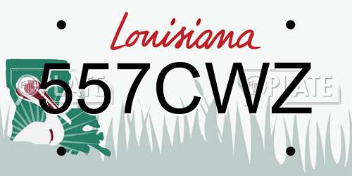 557CWZ Louisiana License Plate