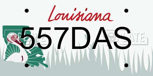 557DAS Louisiana License Plate