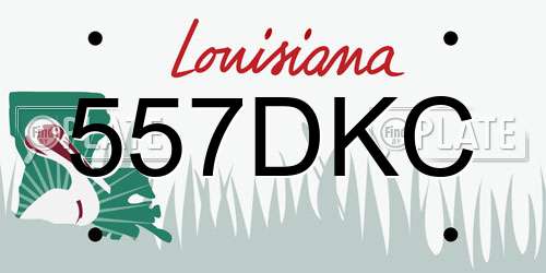 557DKC Louisiana License Plate