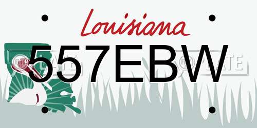 557EBW Louisiana License Plate