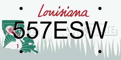 557ESW Louisiana License Plate