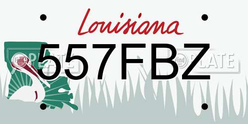 557FBZ Louisiana License Plate