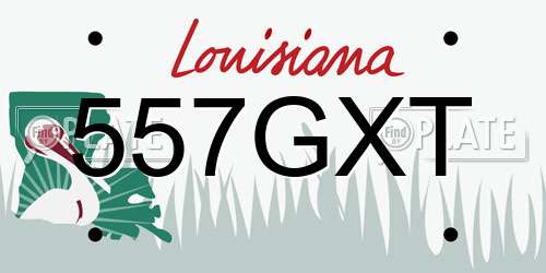 557GXT Louisiana License Plate