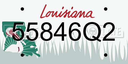 55846Q2 Louisiana License Plate