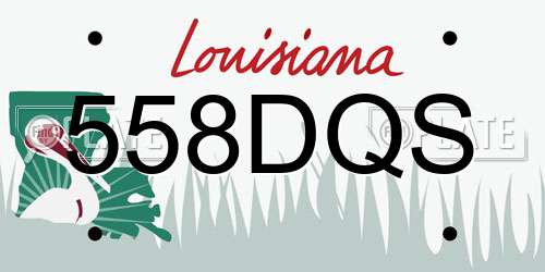 558DQS Louisiana License Plate