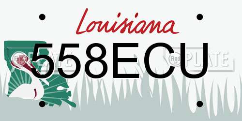 558ECU Louisiana License Plate