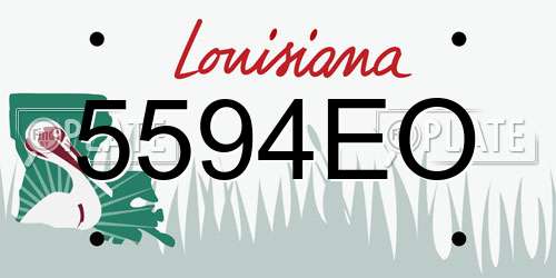 5594EO Louisiana License Plate