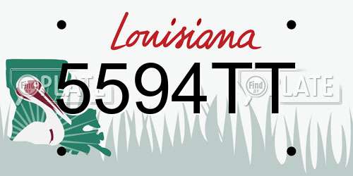 5594TT Louisiana License Plate