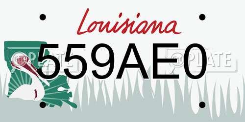 559AE0 Louisiana License Plate
