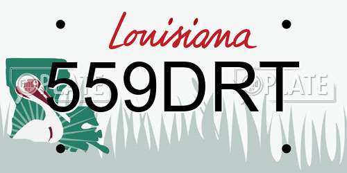 559DRT Louisiana License Plate