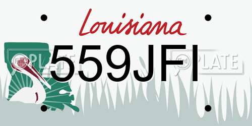 559JFI Louisiana License Plate