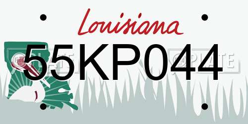 55KP044 Louisiana License Plate