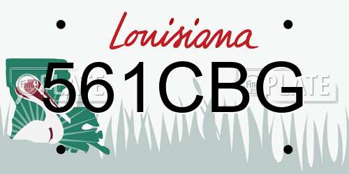 561CBG Louisiana License Plate