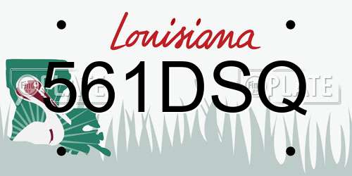 561DSQ Louisiana License Plate