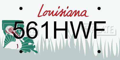 561HWF Louisiana License Plate