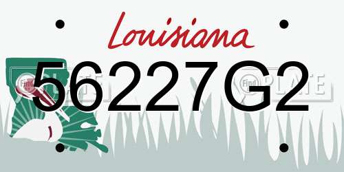 56227G2 Louisiana License Plate