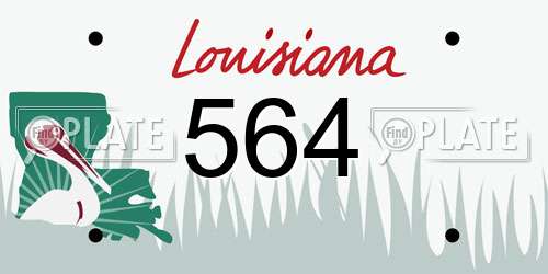 564 Louisiana License Plate