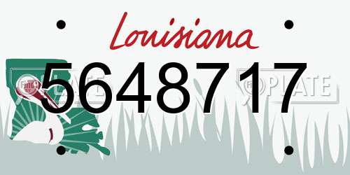 5648717 Louisiana License Plate
