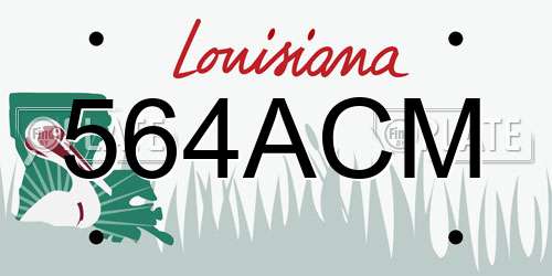 564ACM Louisiana License Plate