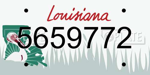 5659772 Louisiana License Plate