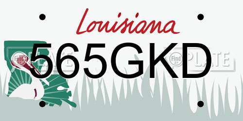565GKD Louisiana License Plate