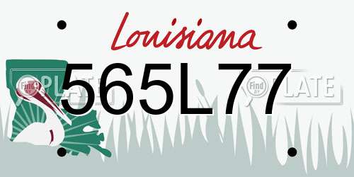 565L77 Louisiana License Plate