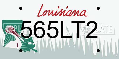 565LT2 Louisiana License Plate
