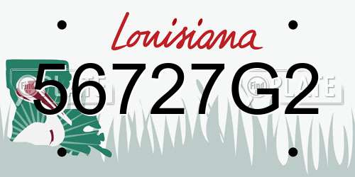 56727G2 Louisiana License Plate