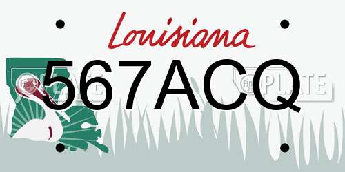 567ACQ Louisiana License Plate