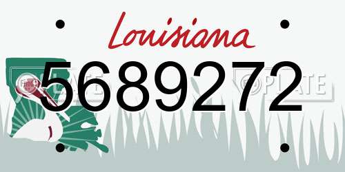 5689272 Louisiana License Plate