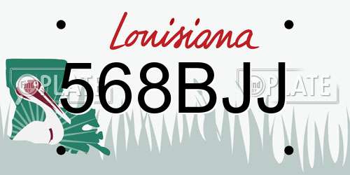 568BJJ Louisiana License Plate