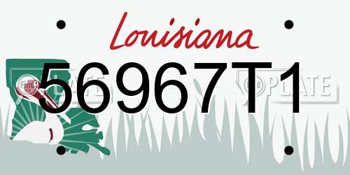 56967T1 Louisiana License Plate
