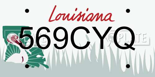 569CYQ Louisiana License Plate