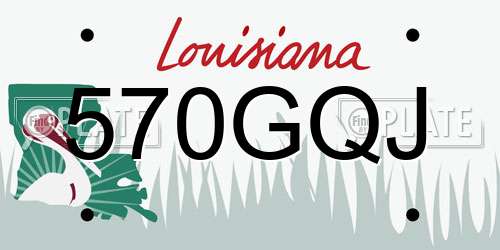 570GQJ Louisiana License Plate