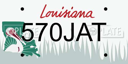 570JAT Louisiana License Plate