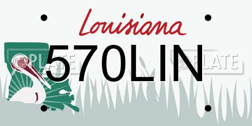 570LIN Louisiana License Plate