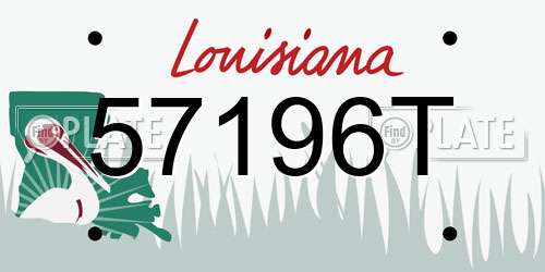 57196T Louisiana License Plate