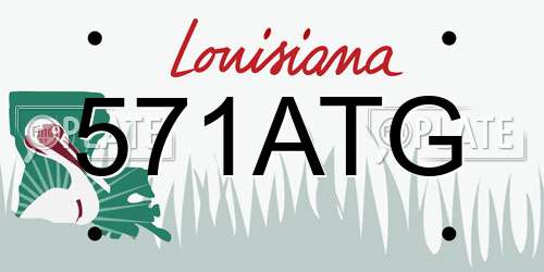 571ATG Louisiana License Plate