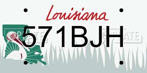 571BJH Louisiana License Plate