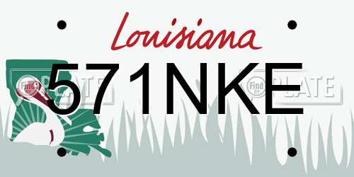 571NKE Louisiana License Plate