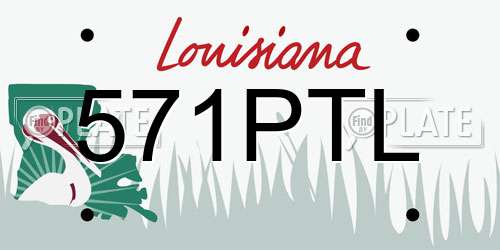 571PTL Louisiana License Plate