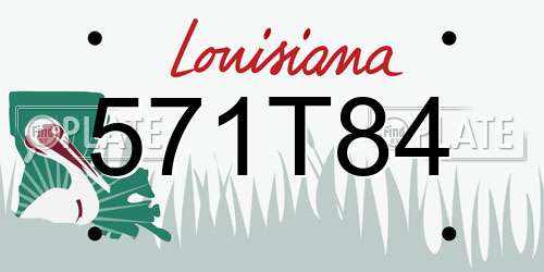 571T84 Louisiana License Plate