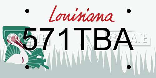 571TBA Louisiana License Plate