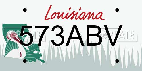 573ABV Louisiana License Plate