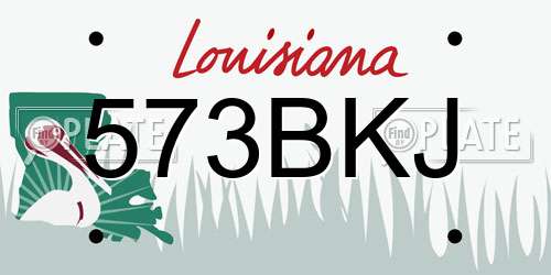 573BKJ Louisiana License Plate
