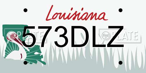 573DLZ Louisiana License Plate