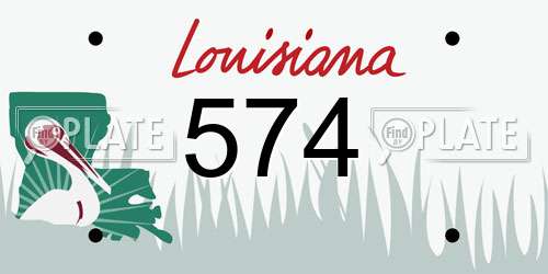 574 Louisiana License Plate